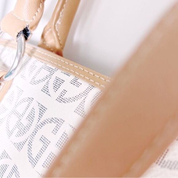 Giani Bernini White Logo Printed Convertible Handbag - Picture 5 of 10